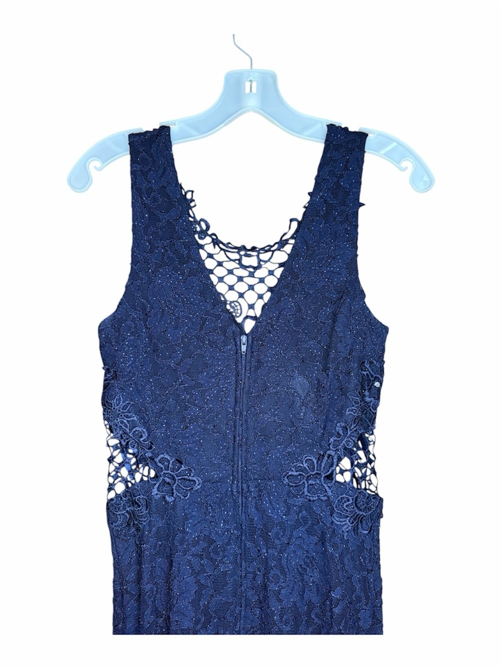 City Triangles | Navy Beaded Lace Maxi Dress | Size 3 | Formal Dress - Picture 5 of 7